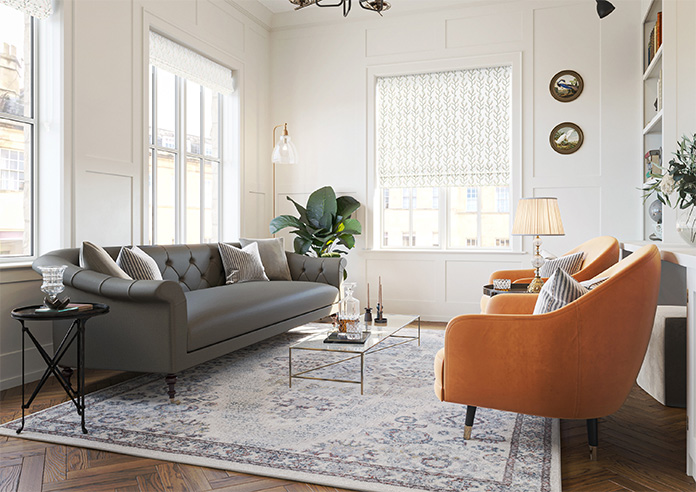 Boughton Faux Silk, Nectarine - Twist&Fit Roman Blind - Image 6